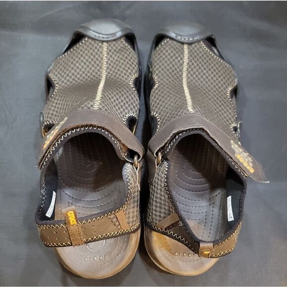 CROCS MEN SWIFTWATER LILEE MESH DECK SANDALS - Picture 6 of 16